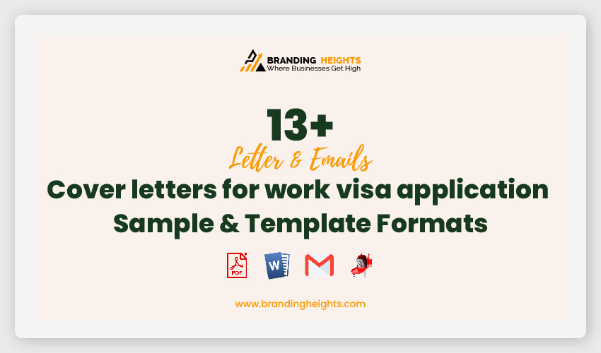 Cover letters for work visa application Sample & Template Formats