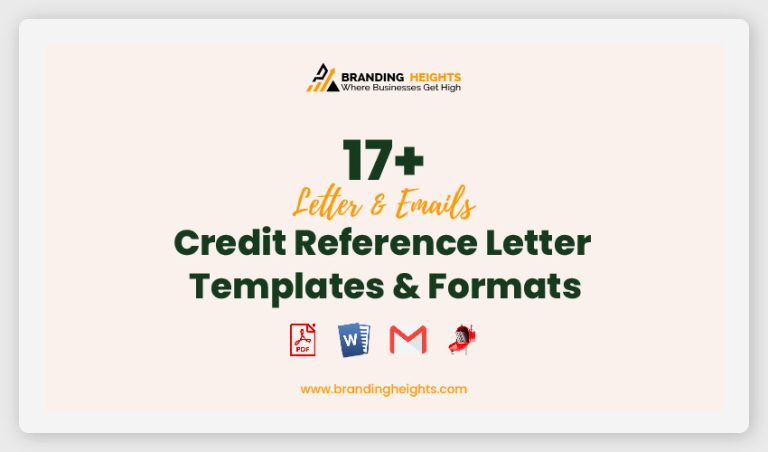 17 Credit Reference Letter Templates Formats Free 