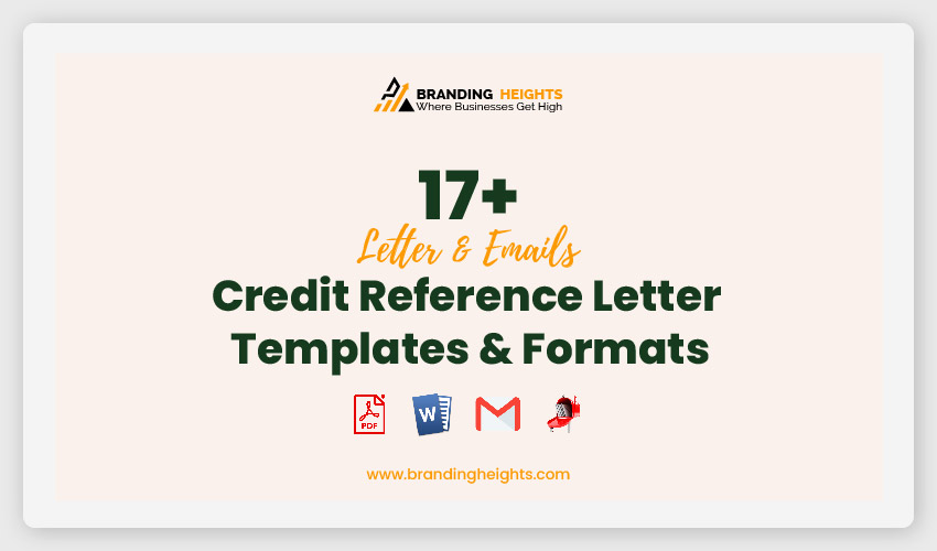 Credit Reference Letter Templates Formats