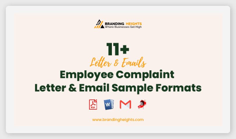Employee Complaint Letter & Email Sample Formats