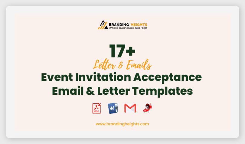 Event Invitation Acceptance Email & Letter Templates