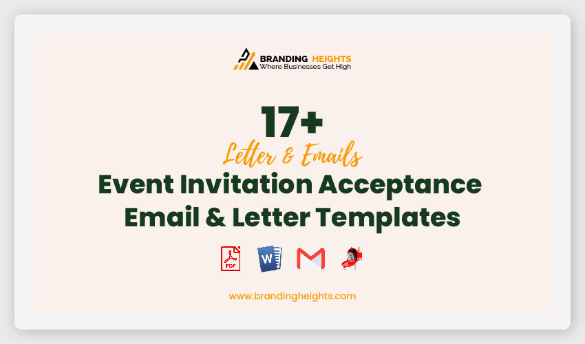 Event Invitation Acceptance Email & Letter Templates