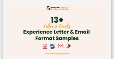 Experience Letter & Email Format Samples