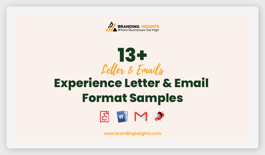 Experience Letter & Email Format Samples