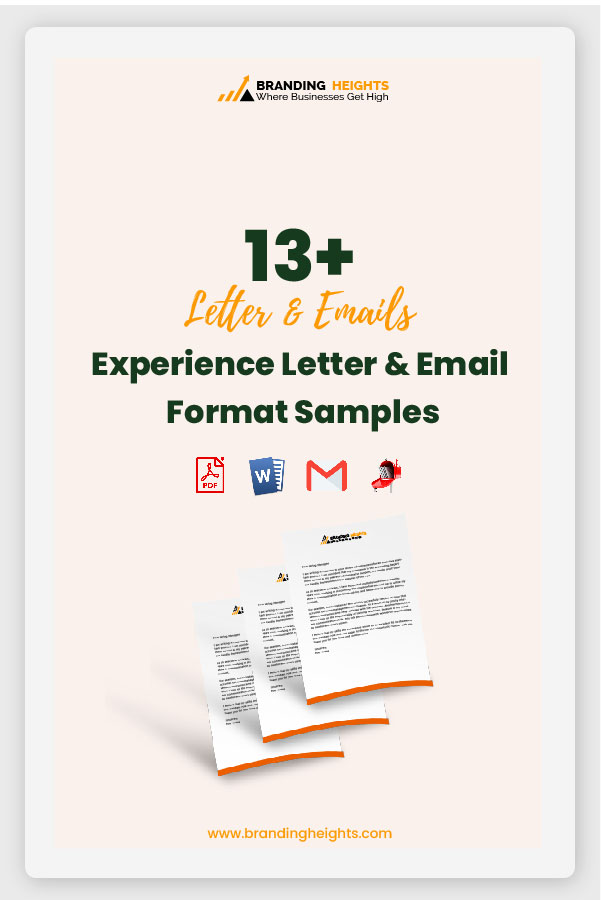 Experience letter & Email Format Templates