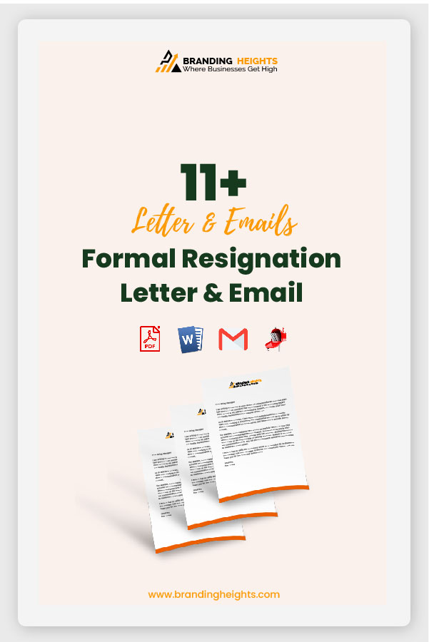Formal resignation letter sample with notice period