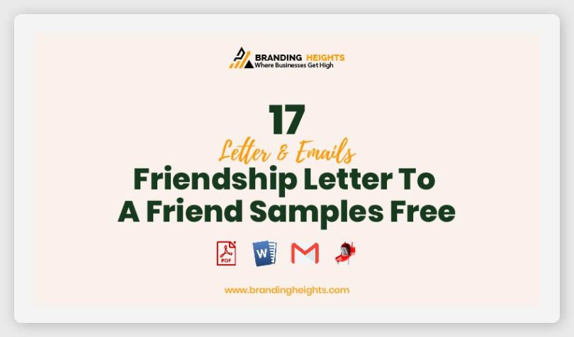 Friendship Letter To A Friend Samples Free