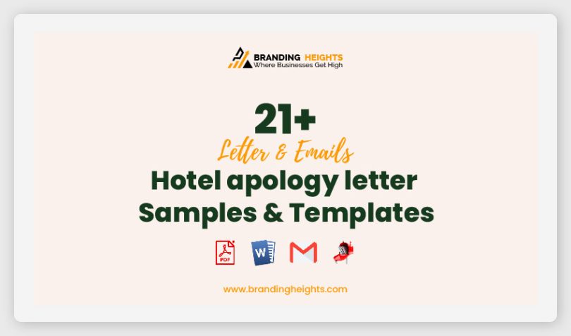 Hotel apology letter Samples & Templates