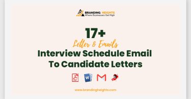 Interview Schedule Email To Candidate Letters