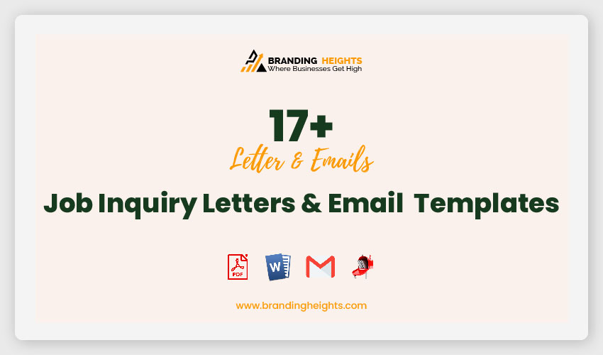 Job Inquiry Letters & Email Templates