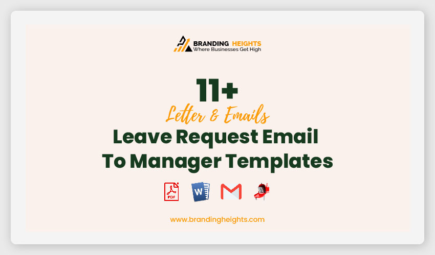 Leave Request Email To Manager Templates