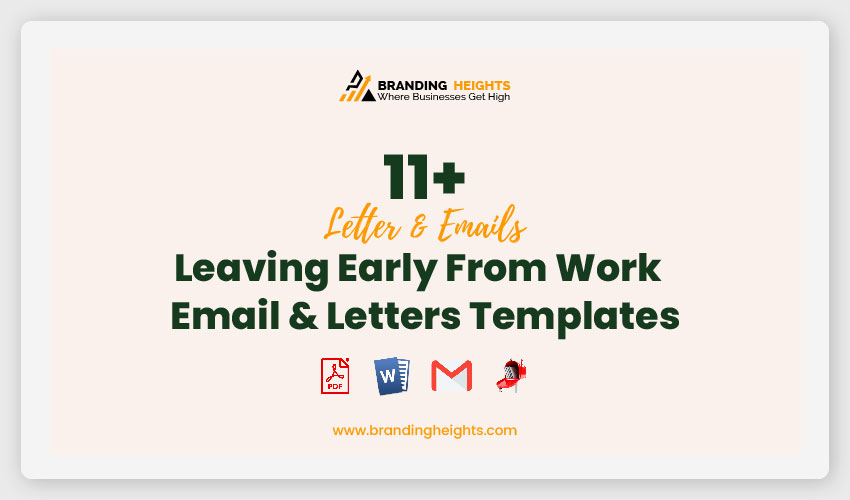 Leaving Early From Work Email & Letters Templates