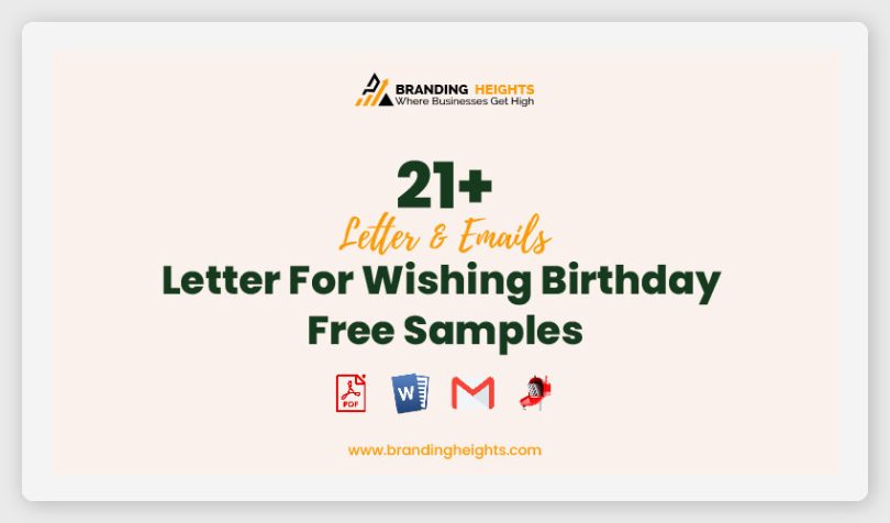 Letter For Wishing Birthday Free Samples