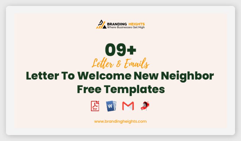 Letter To Welcome New Neighbor Free Templates