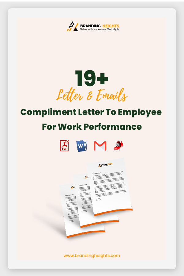 Letter of compliment for employees work performance