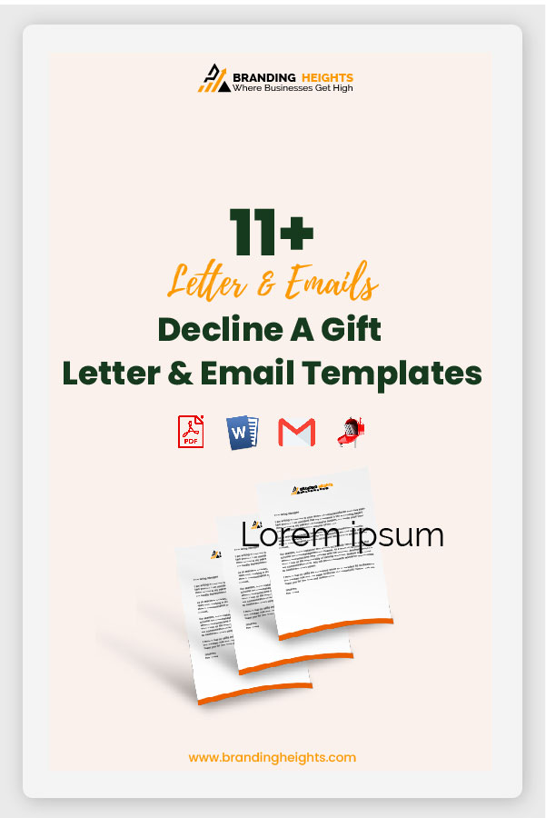 Letter to refuse a gift