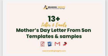 Mother’s Day Letter From Son Templates & samples