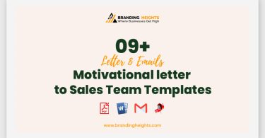 Motivational letter to Sales Team Templates