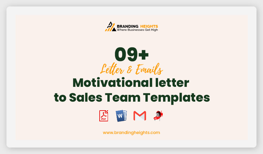 Motivational letter to Sales Team Templates