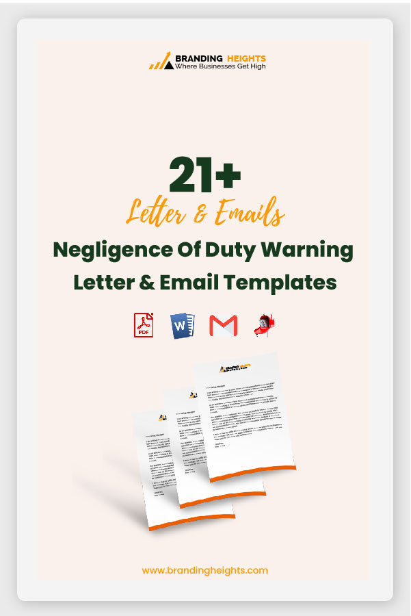 Negligence Of Duty Warning Email