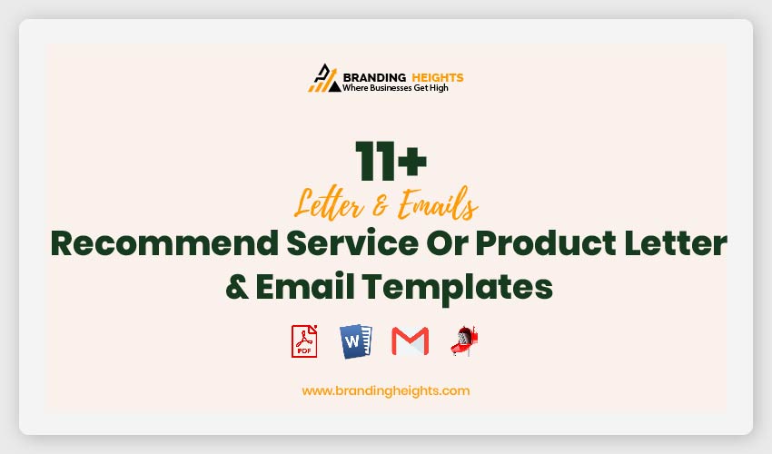 Recommend Service Or Product Letter & Email Templates