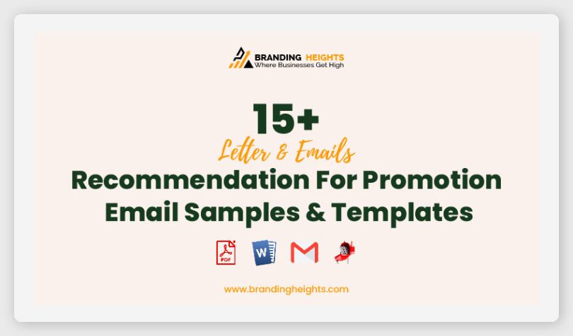 Recommendation For Promotion Email And Letters Templates