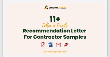 Recommendation Letter For Contractor Samples