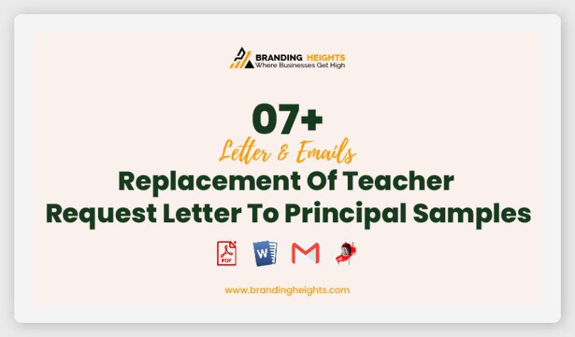 07 Replacement Of Teacher Request Letter To Principal Samples