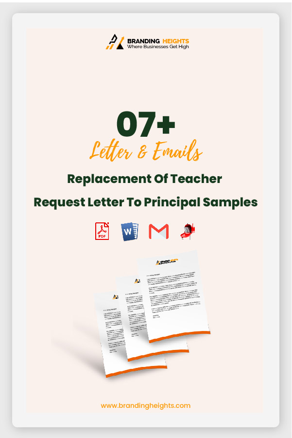 Replacement Of Teacher Request Letter To Principal format