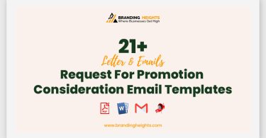 Request For Promotion Consideration Email Templates