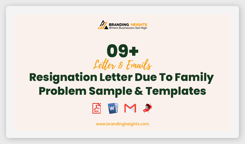 Resignation Letter Due To Family Problem 9 Templates 