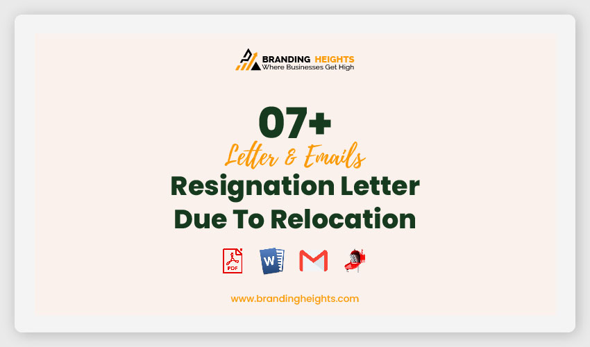 Resignation Letter Due To Relocation