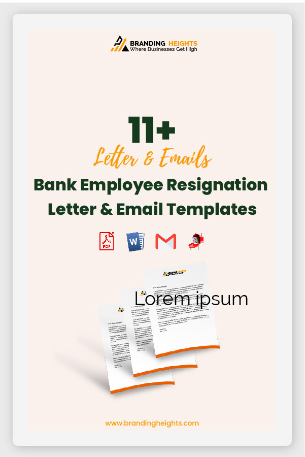 Resignation letter format for bank employees