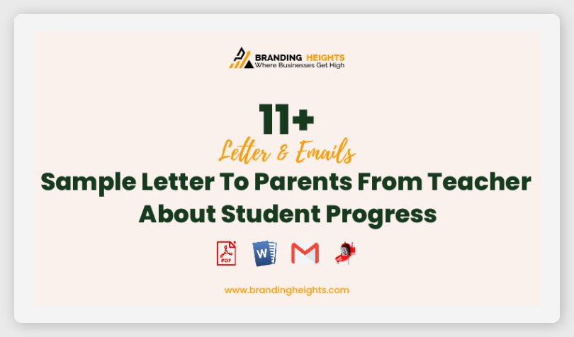 Sample Letter To Parents From Teacher About Student Progress