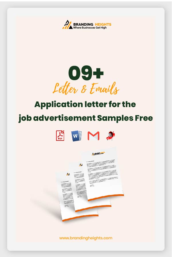 Sample job application letter in response to an advertisement