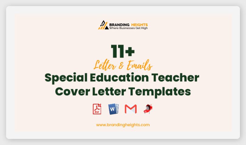 Special Education Teacher Cover Letter Templates