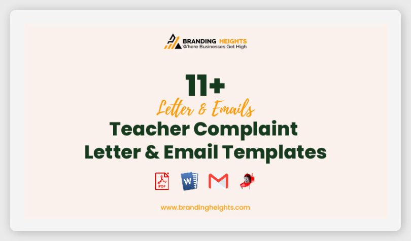Teacher Complaint Letter & Email Templates