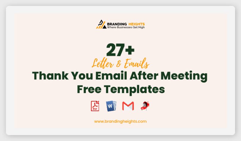 Thank You Email After Meeting Free Templates