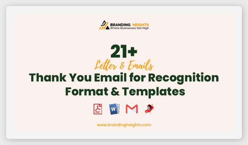Thank You Email for Recognition Format & Templates