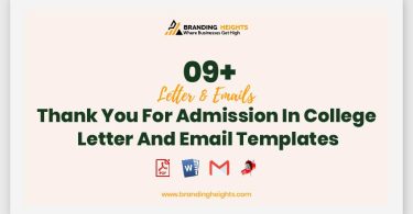 Thank You For Admission In College Letter And Email Templates