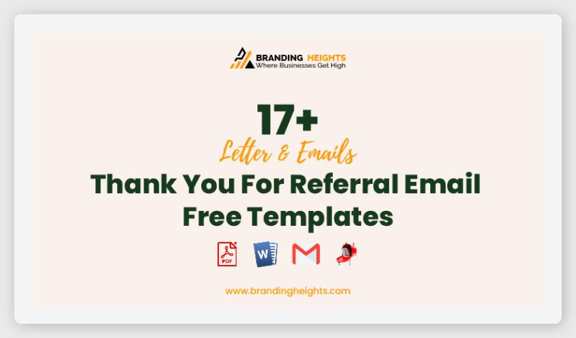 Thank You For Referral Email Free Templates