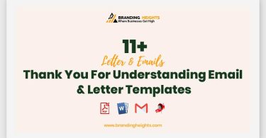 Thank You For Understanding Email & Letter Templates