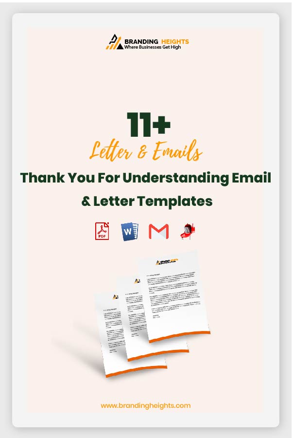 Thank You For Understanding Email Samples