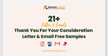 Thank You For Your Consideration Letter & Email Free Samples