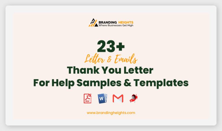 23+ Thank You Letter For Help Samples & Templates - Branding Heights