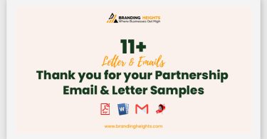 Thank you for your Partnership email & Letter Samples