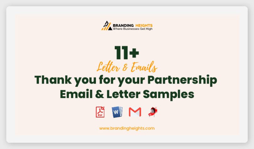 Thank you for your Partnership email & Letter Samples