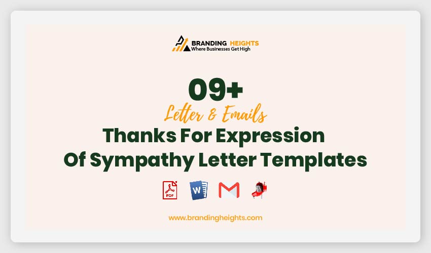 Thanks For Expression Of Sympathy Letter Templates