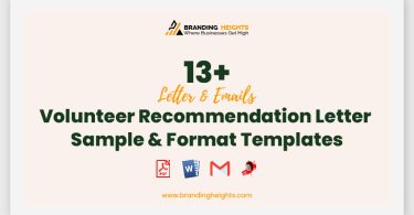 Volunteer Recommendation Letter Sample & Format Templates