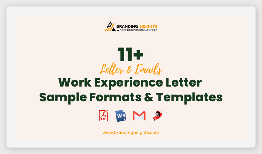 Work Experience Letter Sample Formats & Templates